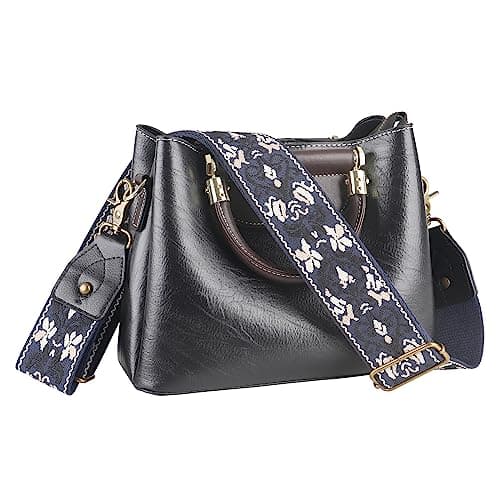 Handbag Strap Replacement Wide Shoulder Crossbody Strap with Adjustable Belts — Leather- Color 007