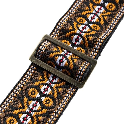 Levy's Vintage Hootenanny Series 60s Style Guitar Strap with Pick Holders