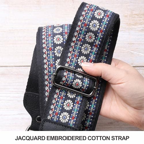 2 Wide Full Grain Cowhide Handbag Strap - Multi-Pattern Adjustable Replacement