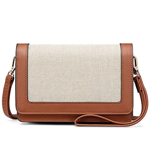 BROMEN Women's Crossbody Bag: Small Cell Phone Wristlet Wallet Clutch