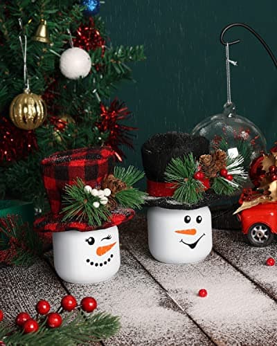 Snowman Winter Mini Mason Jars for Farmhouse Tiered Tray Decor