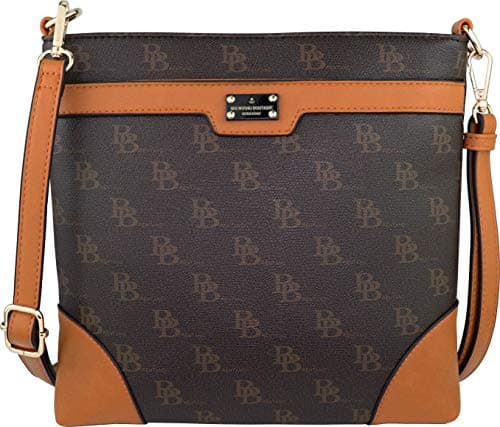 B BRENTANO Vegan Leather Medium Crossbody Purse — Mb - Brown