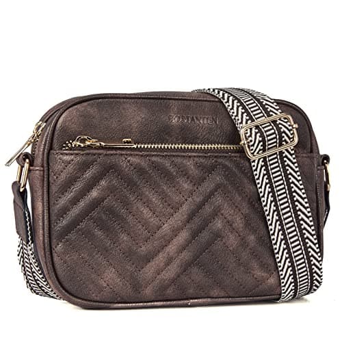 BOSTANTEN Quilted Crossbody Bags for Women — Coffee