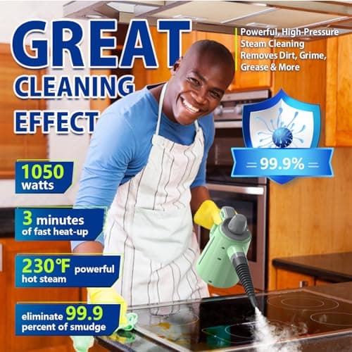 Handheld Steam Cleaner for Home Use with 10pcs Tools and Safety Lock