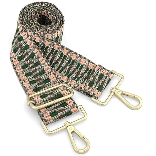 GIINJKGO Purse & Crossbody Guitar Strap Replacement — Green Woven