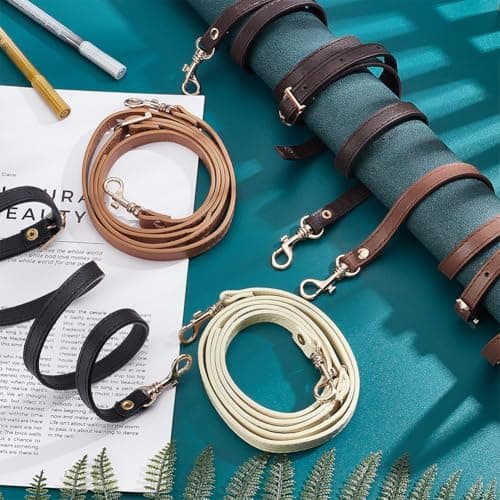 PandaHall 5 Color 50 Inch Adjustable Leather Straps for Bags