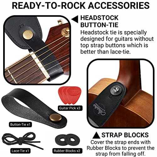 Amumu Red Flame Jacquard Guitar Strap for Acoustic, Electric & Bass