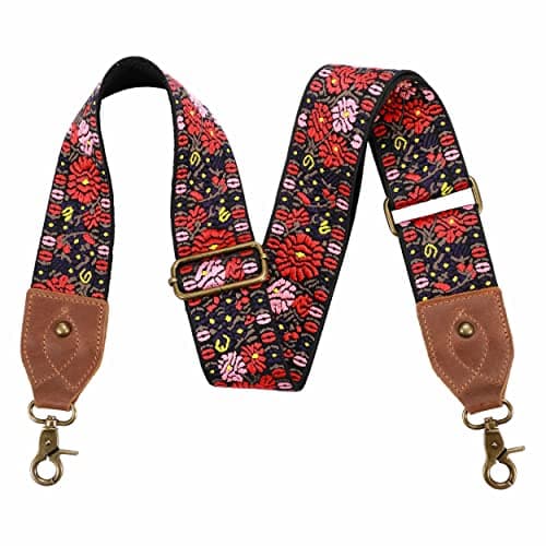 Nefelibata Purse Strap: Adjustable Leather Shoulder Replacement — Brilliant Rose