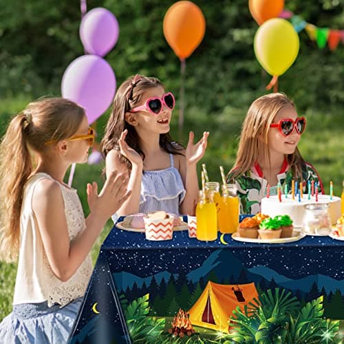 Camping Tablecloth Decorations for Camp Party - Set of 3