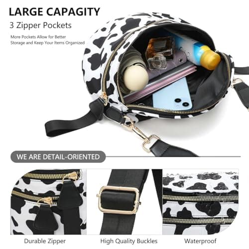 Nuvore Checkered Crossbody Bag, Stylish & Practical for Women