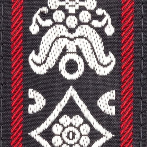 Ernie Ball Guitar Strap Black 43" Classic Strap — Blackjack Red