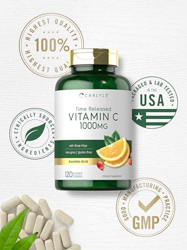 Carlyle Vitamin C 1000mg Timed Release Caplets with Rose Hips