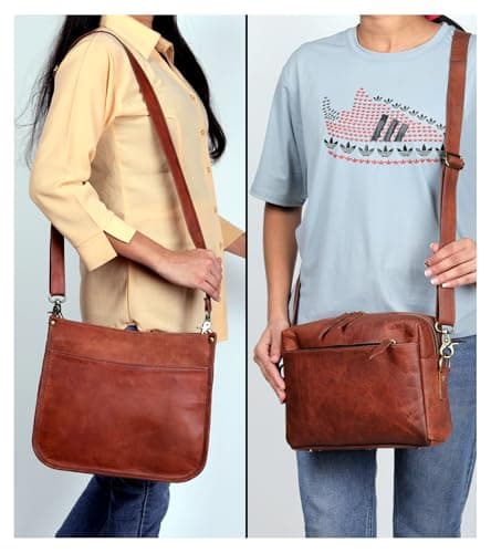 Zinria Brown Leather Purse Straps - 60-inch Adjustable Replacement Shoulder Straps for Handbags
