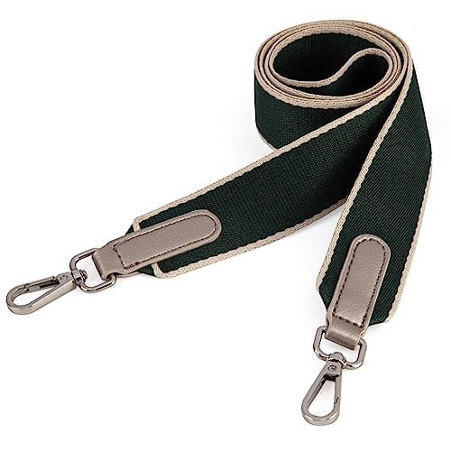 Montana West Crossbody Handbag - Replacement Adjustable Straps — Fixed-White Edge Dark Green-2017