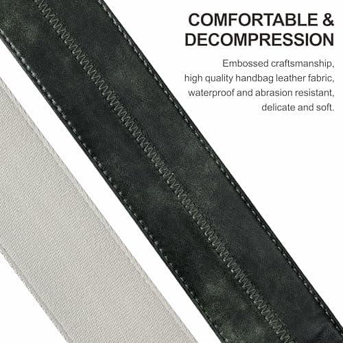 Nefelibata Guitar Strap with Pick Pocket, 60s Vintage Style (Green)