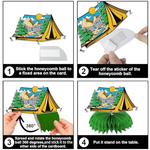Camping Adventure Party Decor for Camper Birthday Photo Booth Props