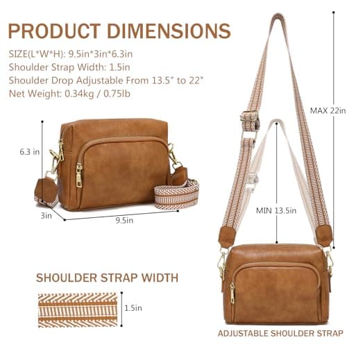 Leamekor Women's Small Crossbody Purses with Guitar Strap