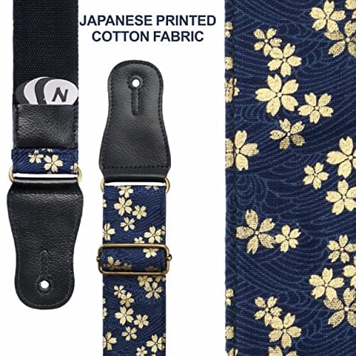 Cotton Guitar Strap for Acoustic Guitar and Ukulele with Accessories