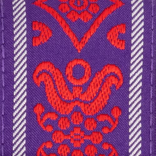 Ernie Ball Classic Jacquard Noble Rose Guitar/Bass Strap — Royal Flush Red