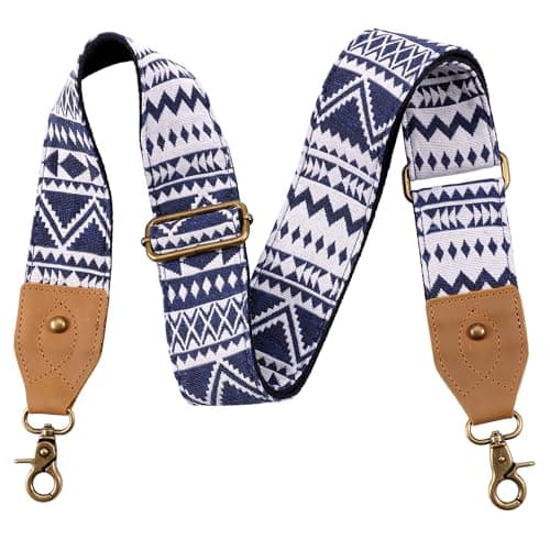 Nefelibata Purse Strap: Adjustable Leather Shoulder Replacement — Indian Blue