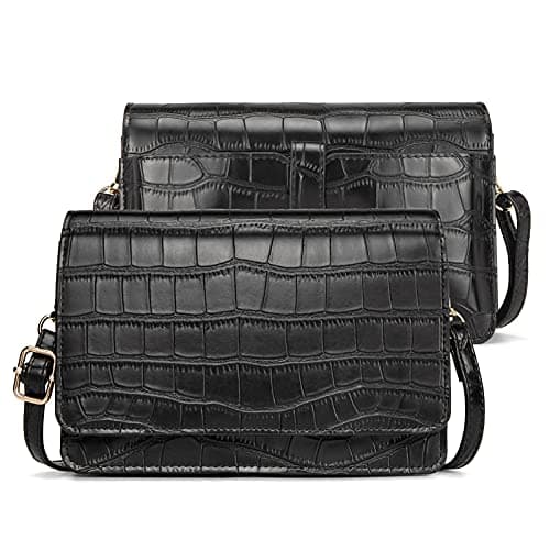 BROMEN Women's Crossbody Bag: Small Cell Phone Wristlet Wallet Clutch — 2-grey
