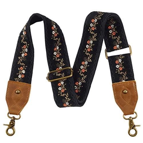 Nefelibata Purse Strap: Adjustable Leather Shoulder Replacement — Vintage Florals