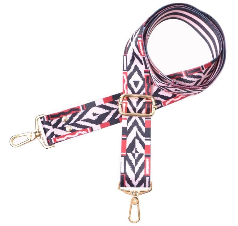 Wento 1pcs 31''-57'' Webbing Shoulder Cross Bag Strap (Black) WTD34 — Color 100 (Gold Hardware)