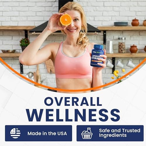 Liposomal Vitamin C 1450mg 180 Capsules, Ultra Absorption, Supports Immune System, Non-GMO, Vegan
