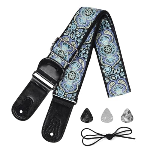 Adiya Jacquard Embroidery Weave Cotton Guitar Strap for Acoustic/Electric/Bass Guitar
| Adiya Adjustable Length Jacquard Embroidery Weave Cotton Guitar Strap 35.4"-60.2"
| Adiya 2" Jacquard Embroidery Weave Cotton Acoustic/Electric/Bass Guitar Strap 