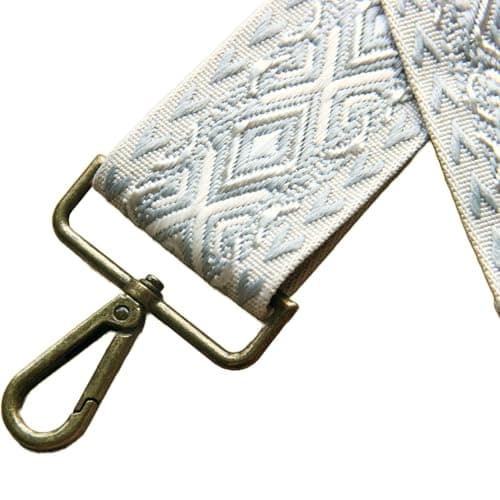 Yiaizhuo Boho Women's Wide Purse Strap Crossbody Canvas Bag Shoulder Guitar Straps Adjustable