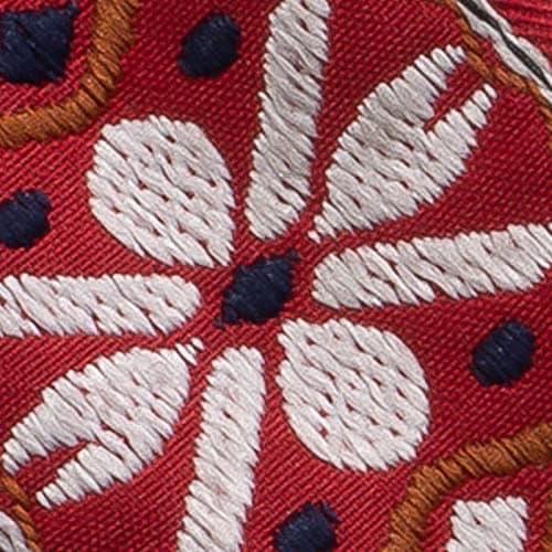KLIQ Vintage Woven Guitar Strap for Acoustic & Electric Guitars — Classic Hippie Red Flower