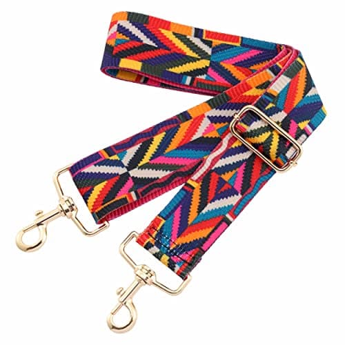 Nefelibata Adjustable 2 Purse Strap - Multi-Pattern Crossbody Replacement — Diamond Yellow