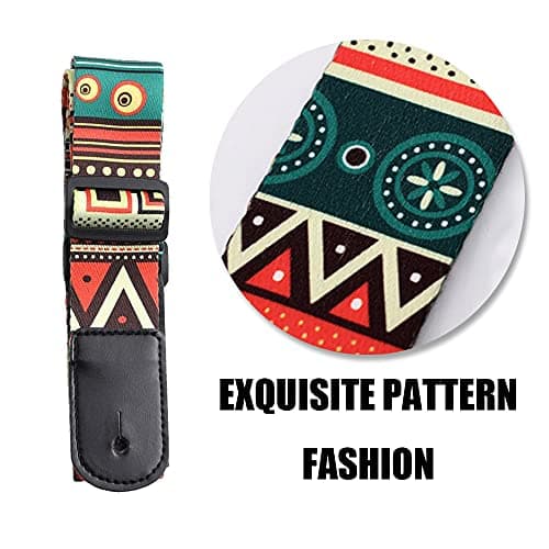 Vintage Woven Leather Guitar Strap for Ukulele & Small Guitar Adjustable Shoulder Strap