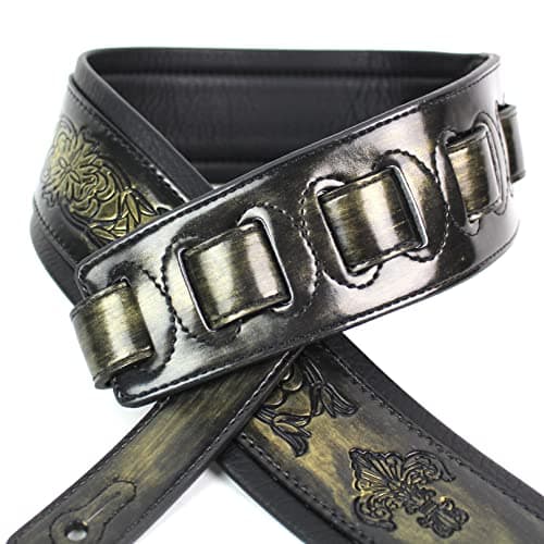 Walker and Williams GB-24 Brushed Gold Padded Guitar Strap