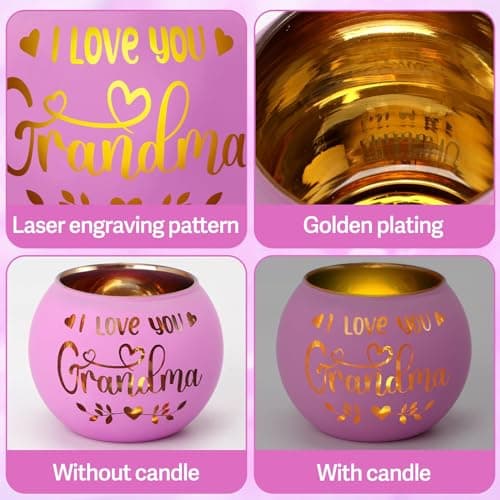 Grandma Gift: Mercury Glass Votive Candle Holders - Set of 6