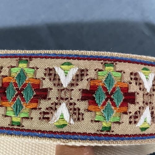 Handmade Jacquard Embroidery Cotton Guitar Strap for Bass, Electric & Acoustic