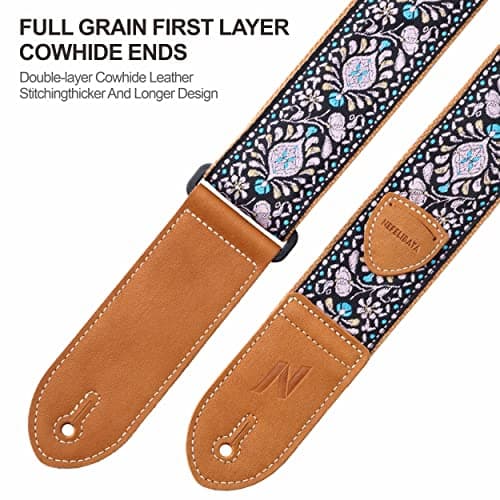 Vintage Nefelibata Guitar Strap with Free Bonuses - Best Gift for Guitarists
