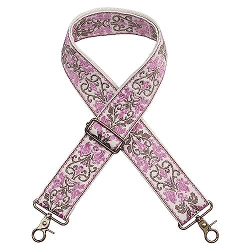 Handbag Strap Replacement Wide Shoulder Crossbody Strap with Adjustable Belts — Bronze Buckle-001