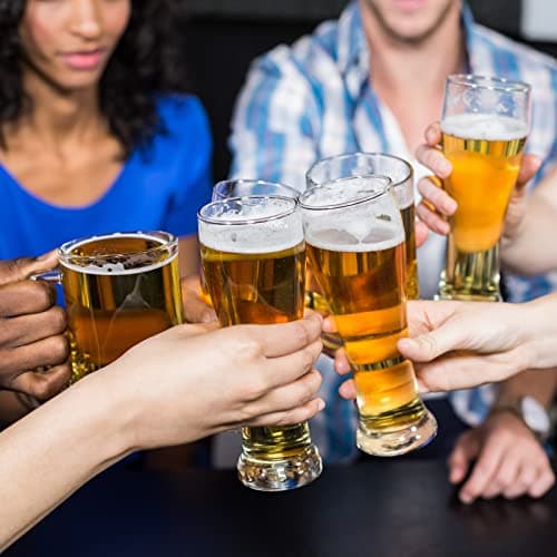 6-Pack 16oz Pilsner Beer Glasses for Men