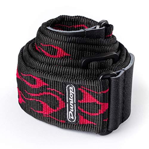Dunlop D38 Classic Woven Guitar & Bass Straps — Flambe Red