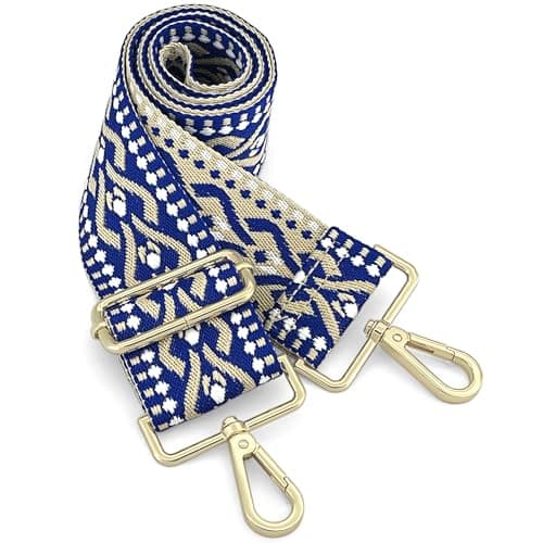 GIINJKGO Purse & Crossbody Guitar Strap Replacement — Navy Floral Embrace