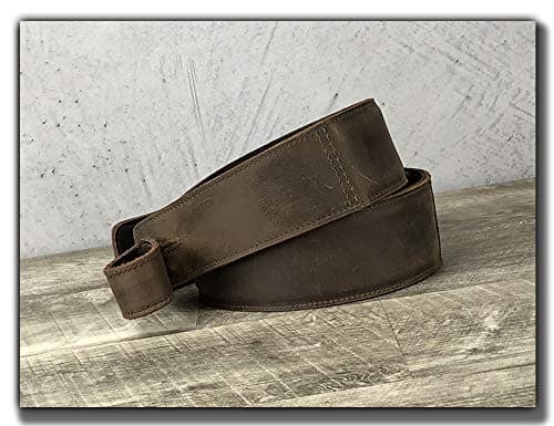Full Grain Leather Guitar Strap 2 For Electric, Acoustic, and Bass Guitars (Whiskey Brown)