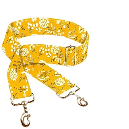 Art Tribute Wide Handbag Strap — Yellow Spring- Gold Hardware