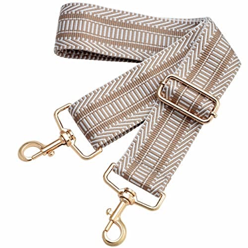 Nefelibata Adjustable 2 Purse Strap - Multi-Pattern Crossbody Replacement — Vintage Yellow Embroidery