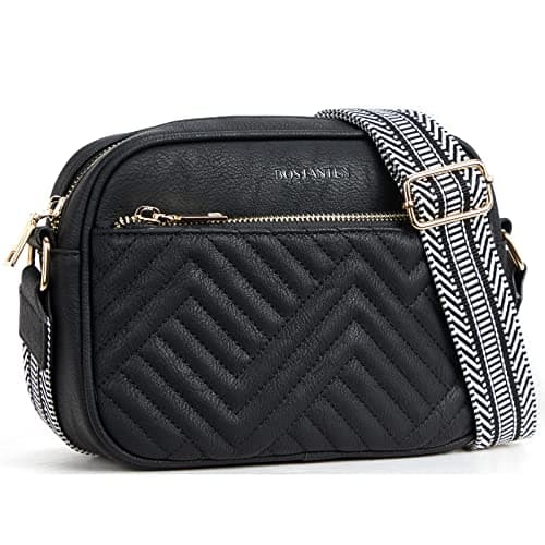 BOSTANTEN Quilted Crossbody Bags for Women — Black