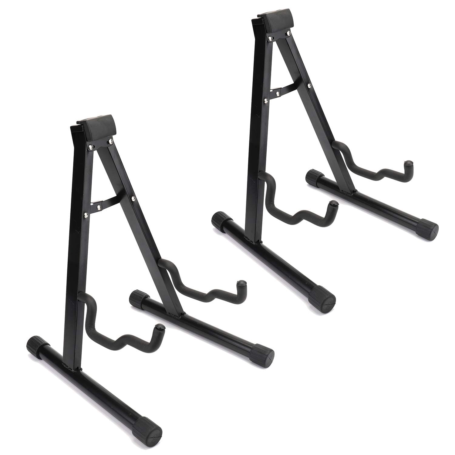 Foraineam 2 Pack Guitar Stand - Universal A-frame Folding Stand with Secure Lock