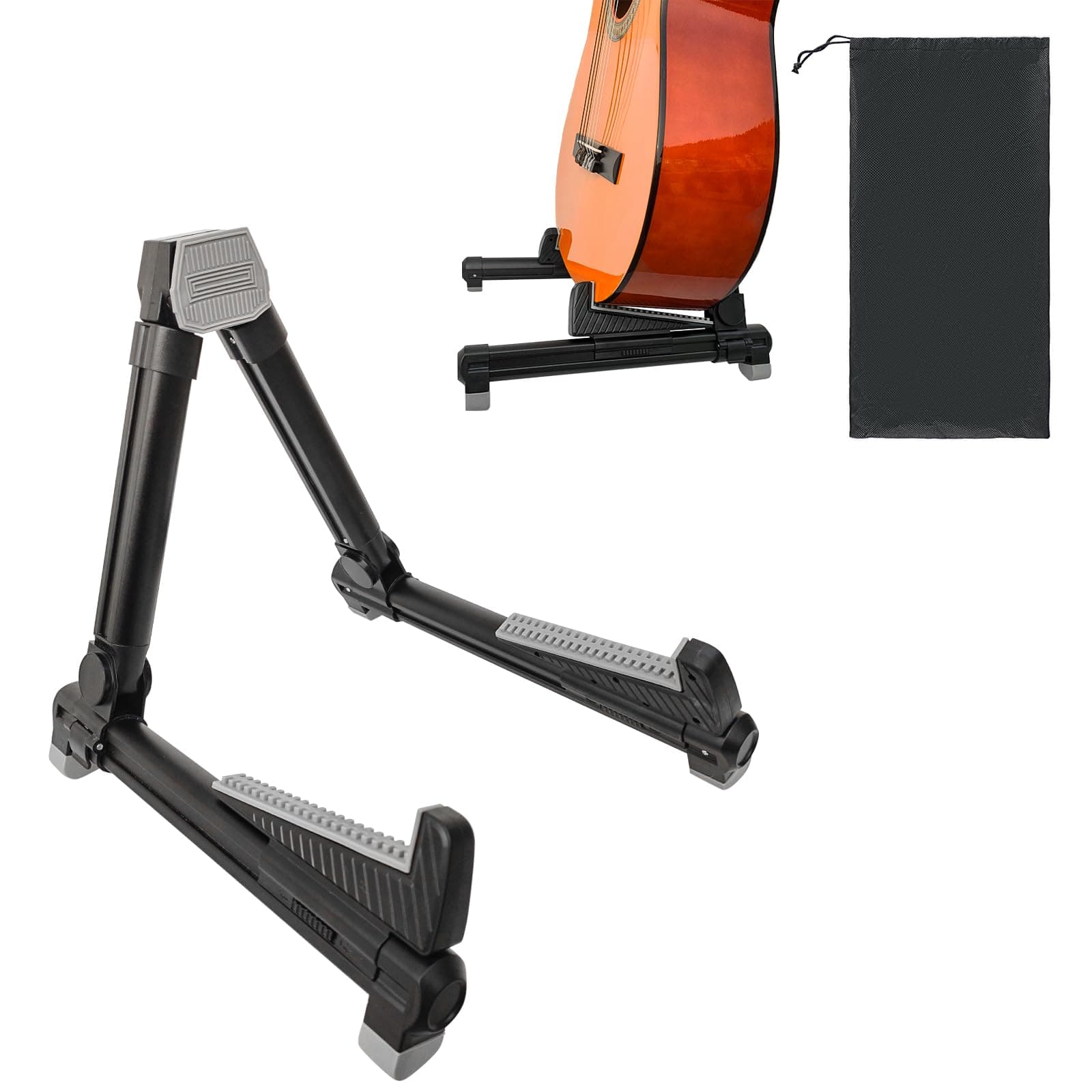 Portable Folding Guitar Stand for Acoustic Electric Guitars, Bass, Violin, Ukulele, Banjo