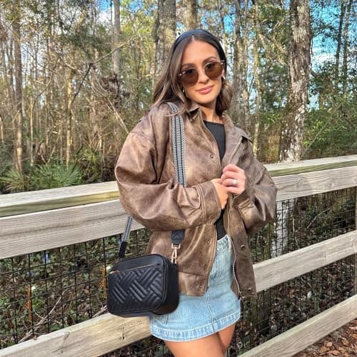 Trendy Quilted Crossbody Bags for Women with Card Slots