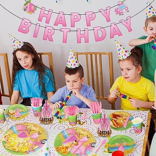 154 Pcs Camping Girl Party Decor Set
