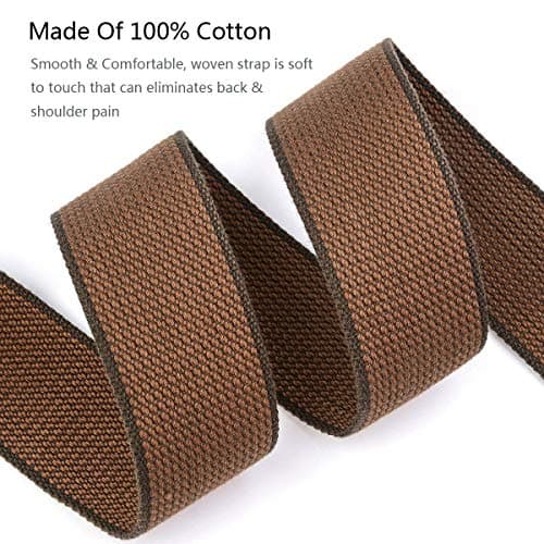BestSounds Acoustic Guitar Strap, Soft Cotton & Leather Ends, 1 Button & 2 Locks